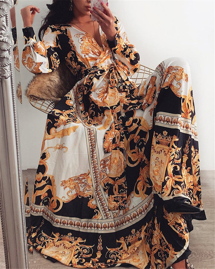 Faye - Boho Bedrucktes Kleid